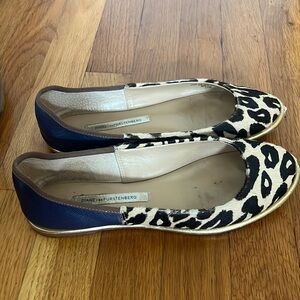 Diane von Furstenberg Botswana leopard flats size 8